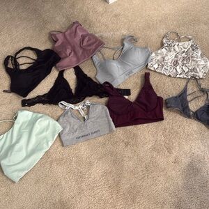 Large lot of 10 victoria secret bra’s